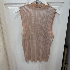 NWOT Champagne metallic top